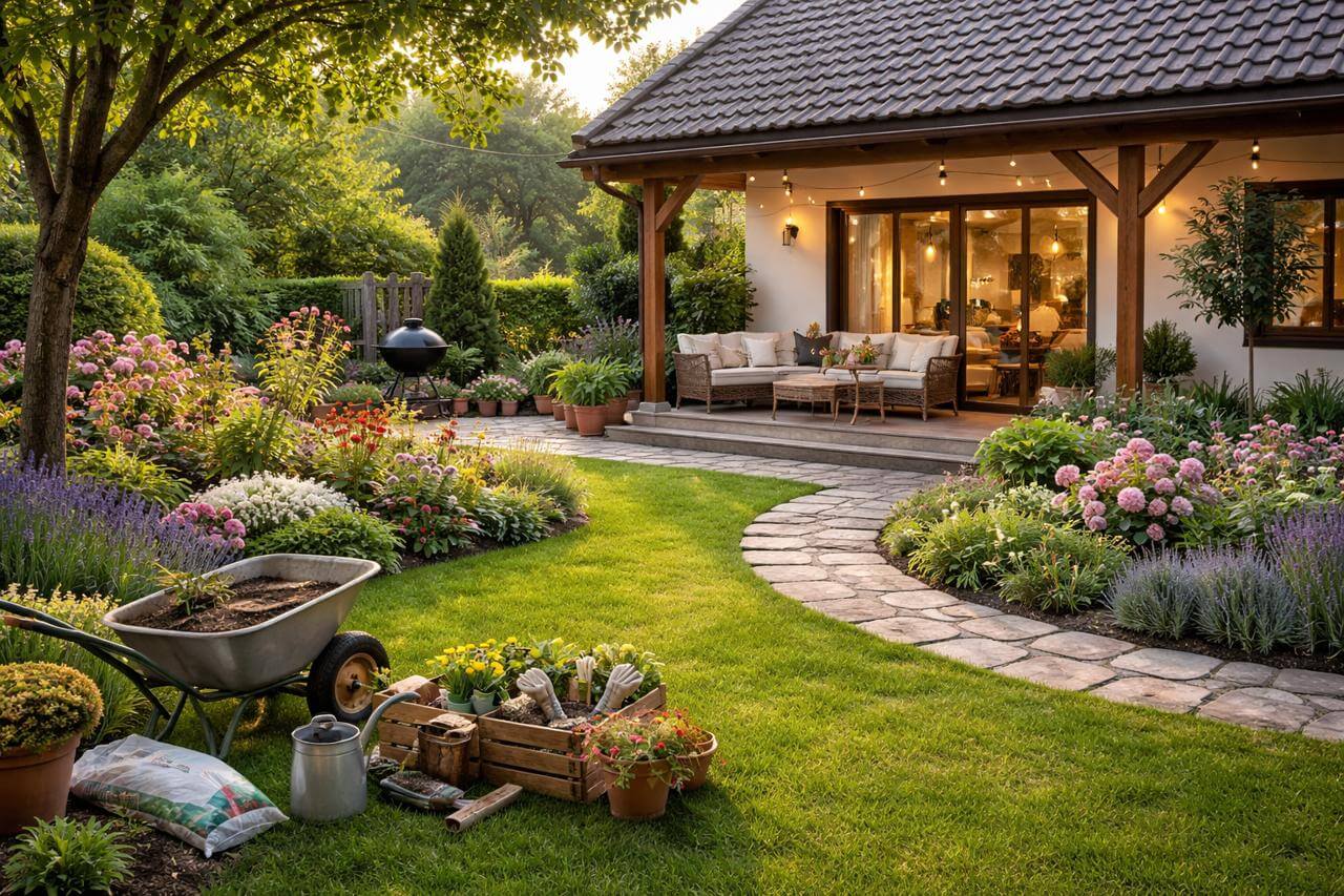 przydomowy piękny ogród